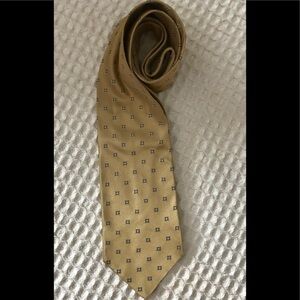 VTG Giorgio Armani Cravatte Silk Gold Wide Necktie Business Designer Luxury